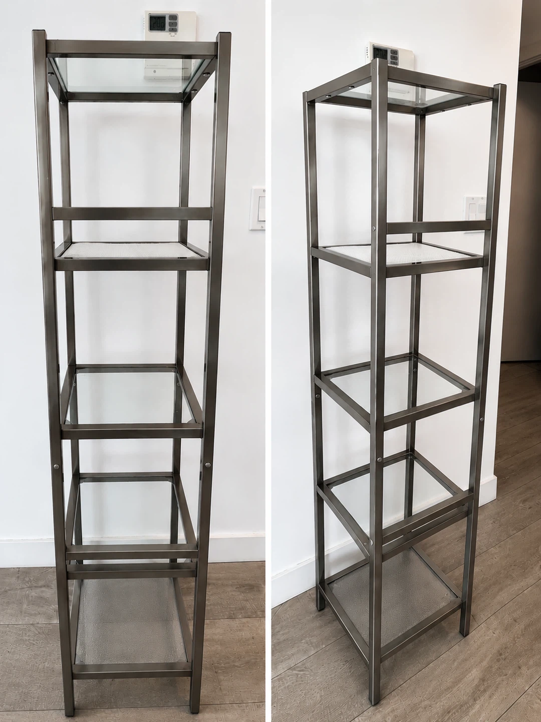 Metal and Glass Shelf Unit