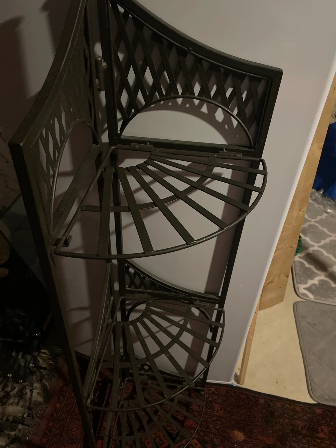 Metal Corner Tiered Plant Stand