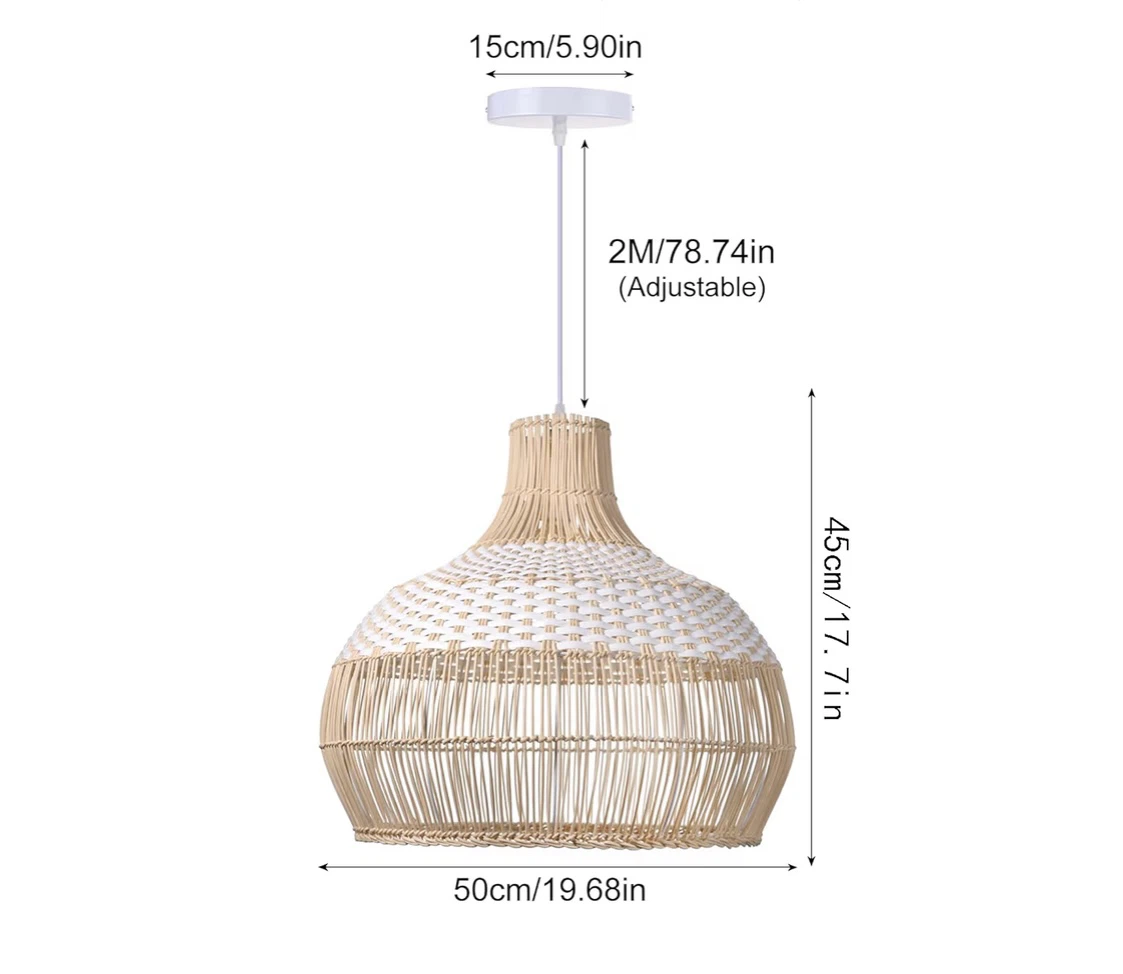 Home decor ( boho rattan pendant light) - photo 4