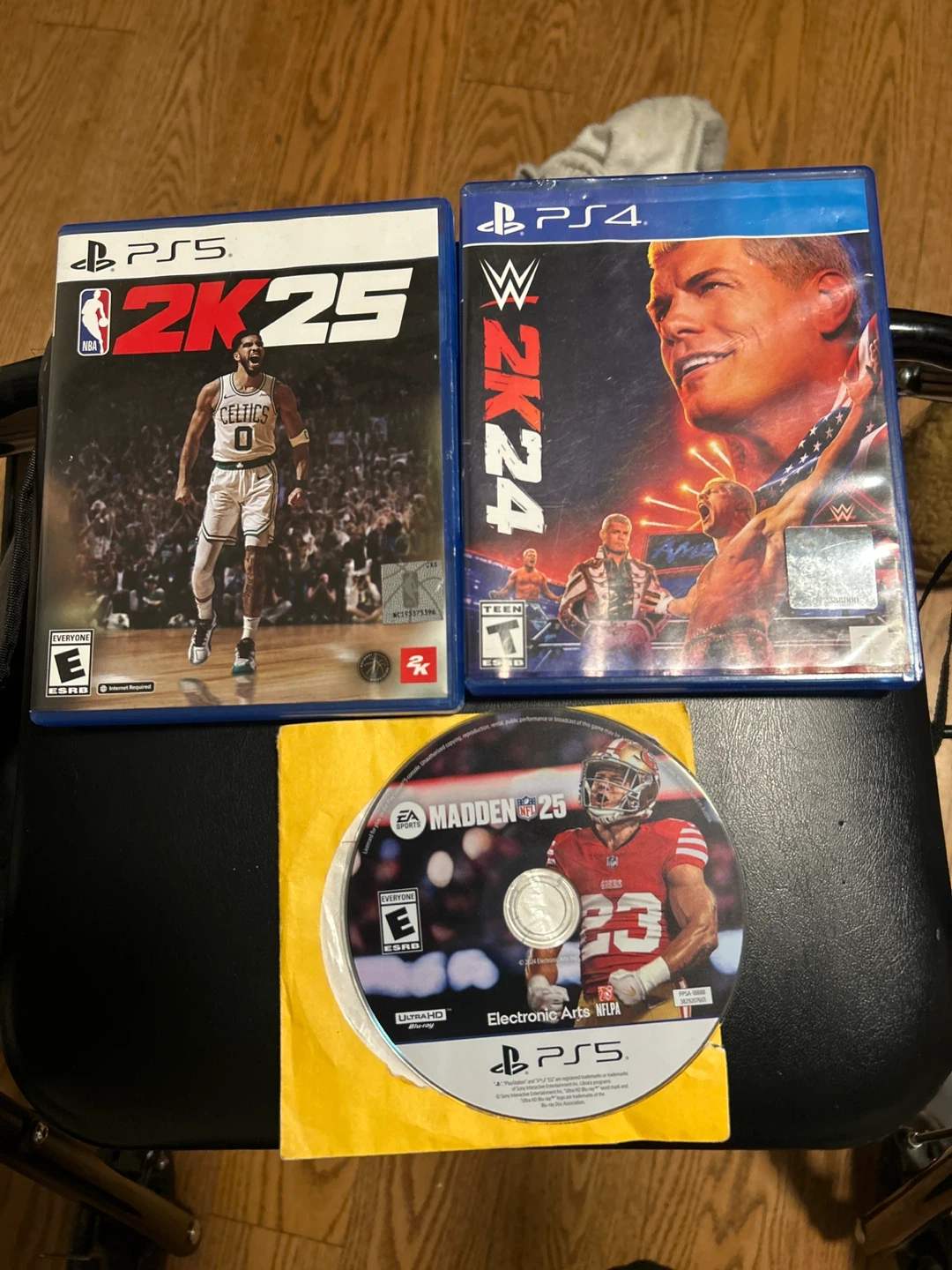 PS5 NBA 2K25, PS4 WWE 2K24, PS5 Madden NFL 25