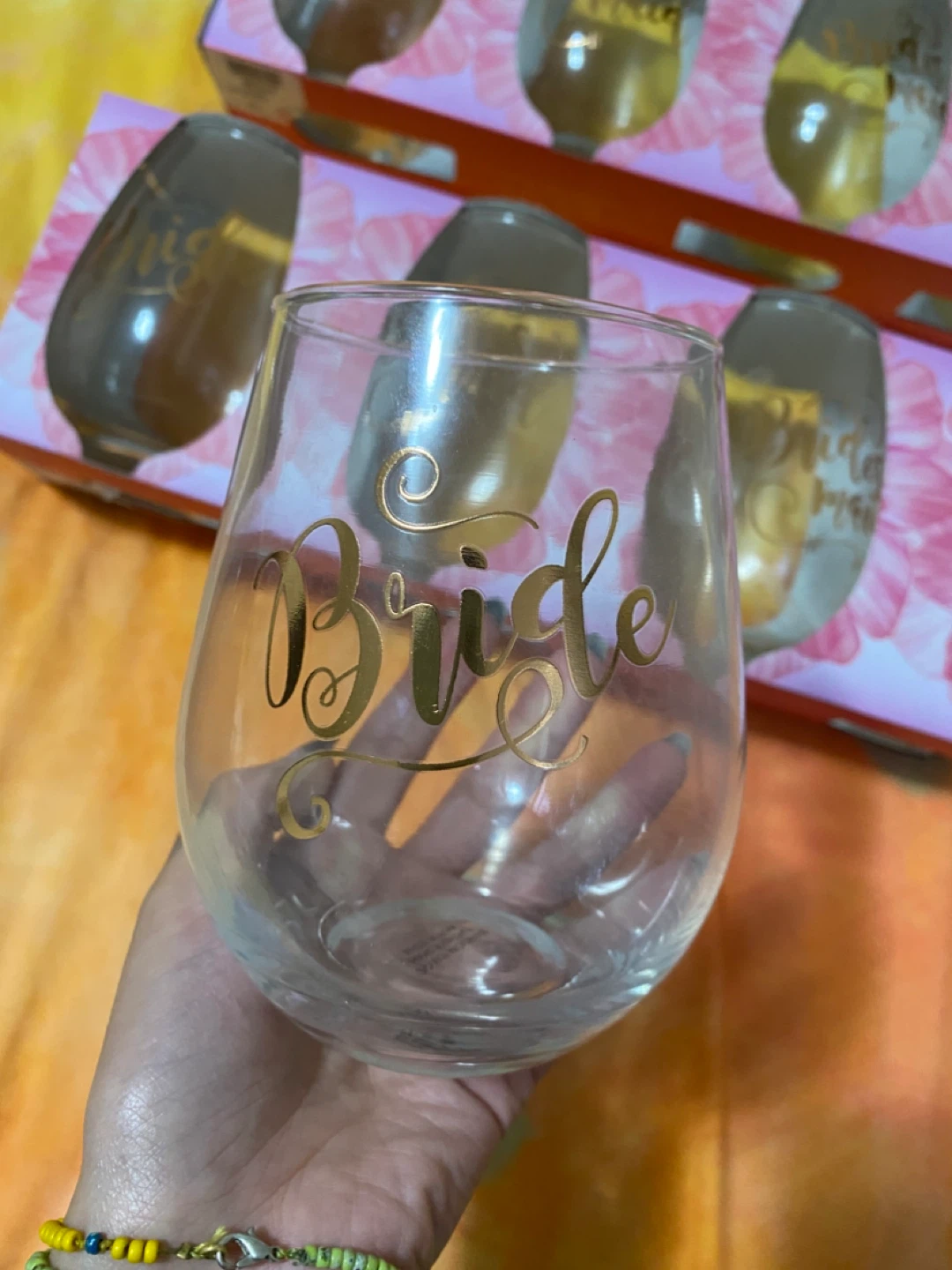 Bridal shower glasses