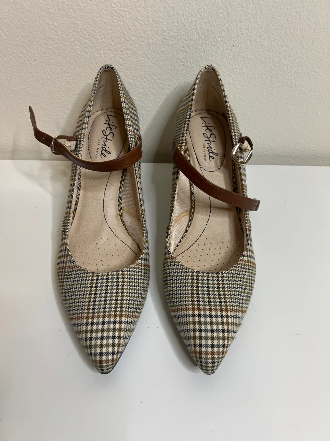 LifeStride Plaid Mary Jane Heels