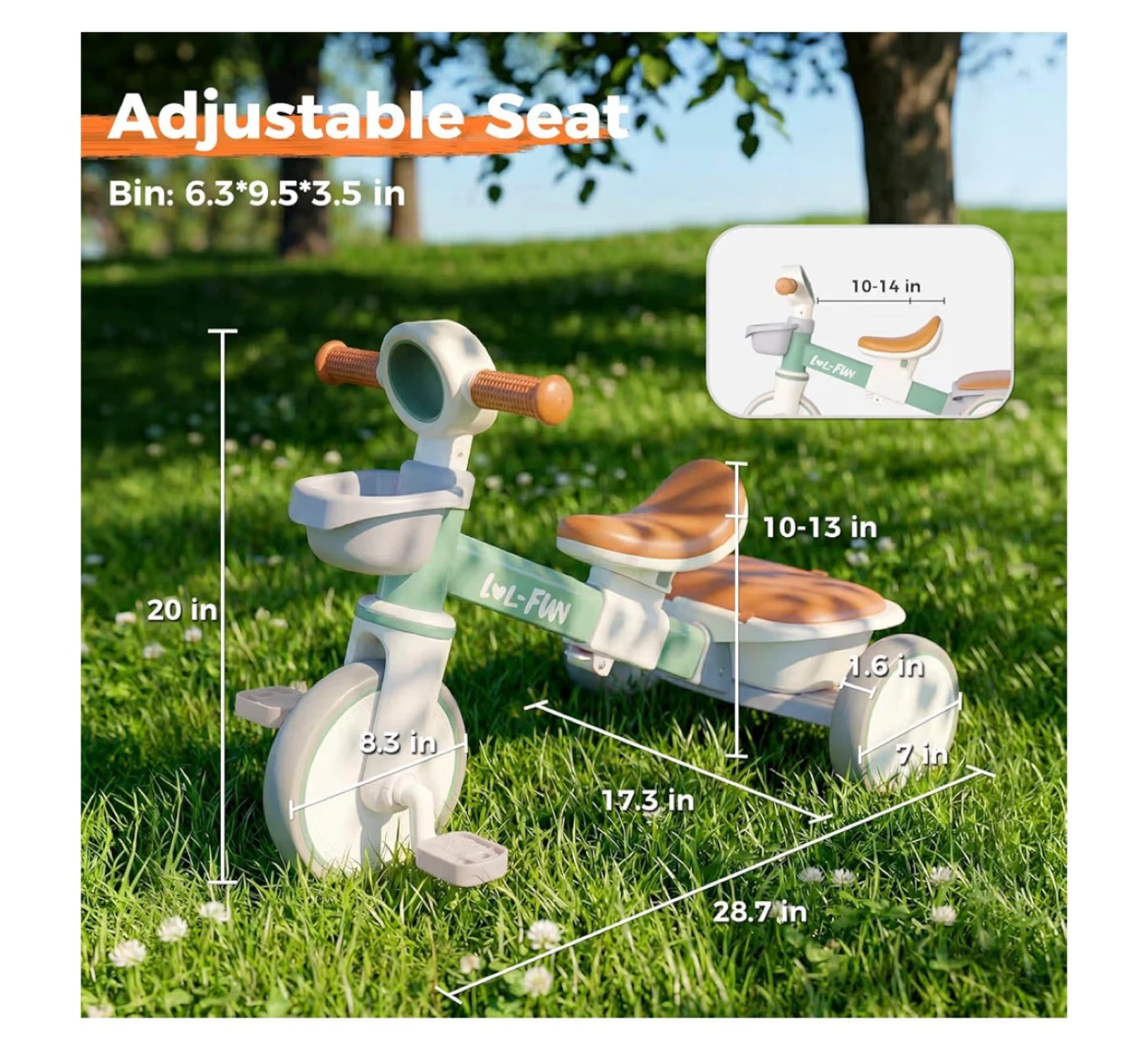 LOL-FUN 2-in-1 Baby Walker and Pedal Tricycle - photo 3