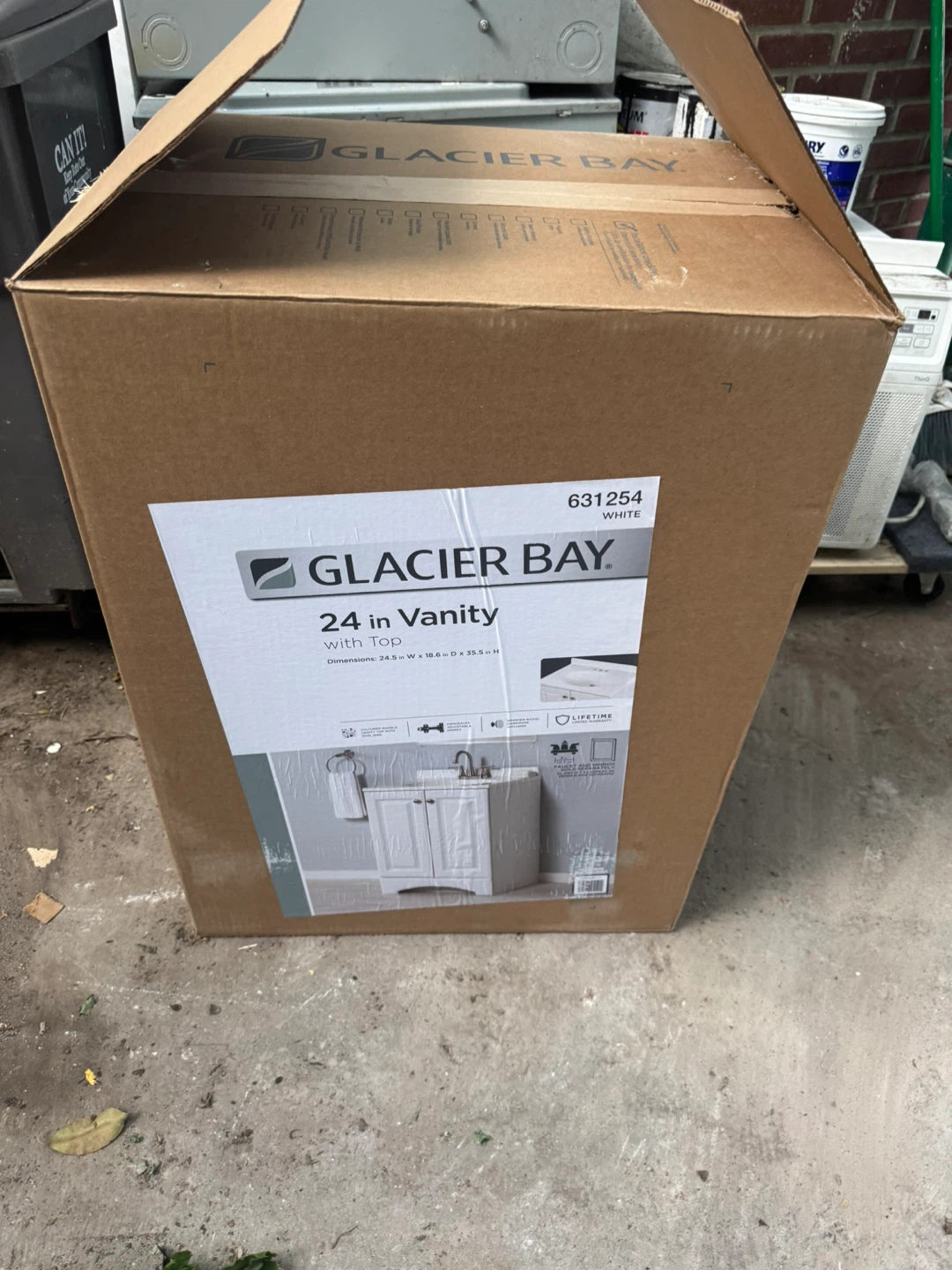 Glacier Bay 24 in. White Vanity NO TOP - photo 2