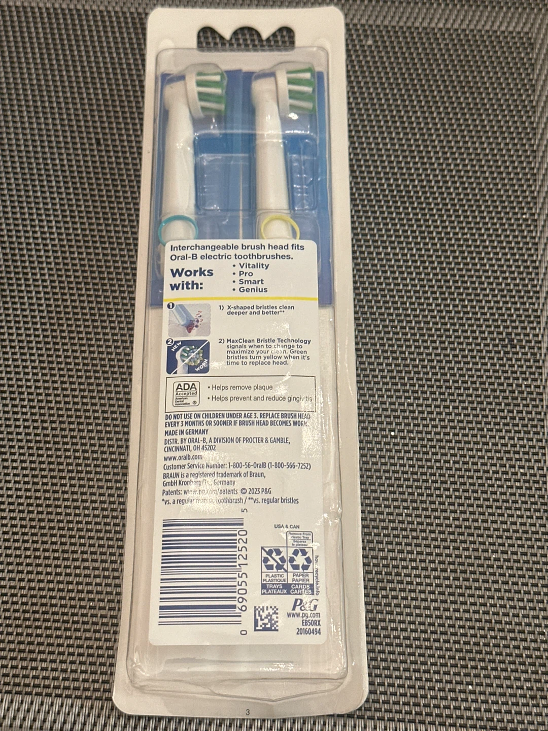 Oral-B CrossAction X Replacement Brush Heads (3 Pack) - photo 2