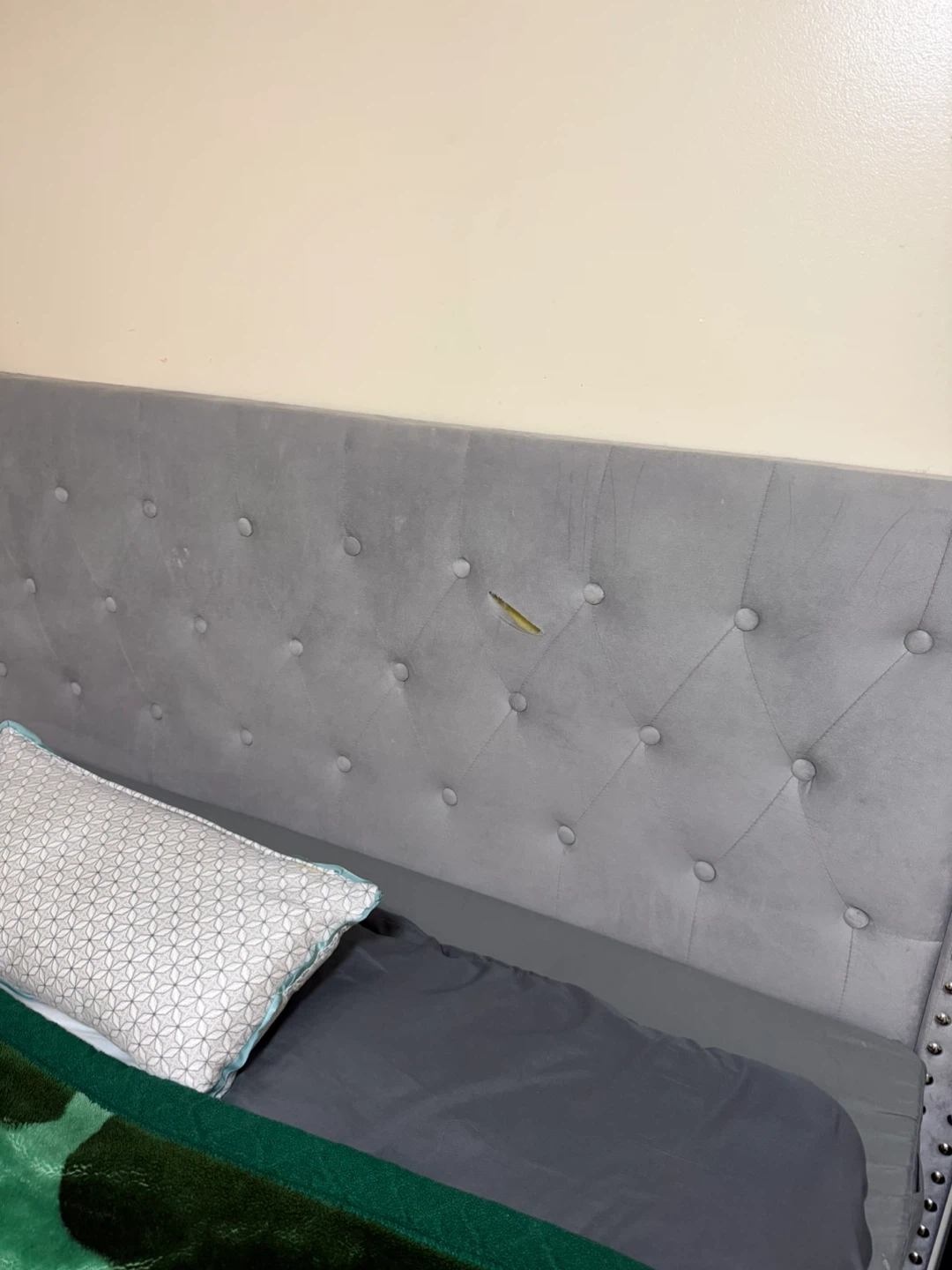 Grey Tufted Headboard - photo 2