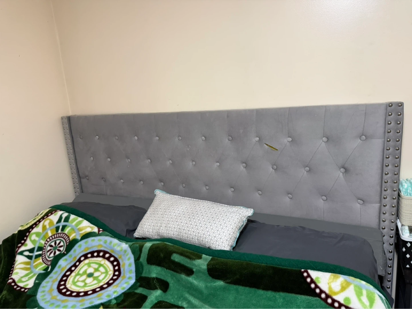 Grey Tufted Headboard - photo 3