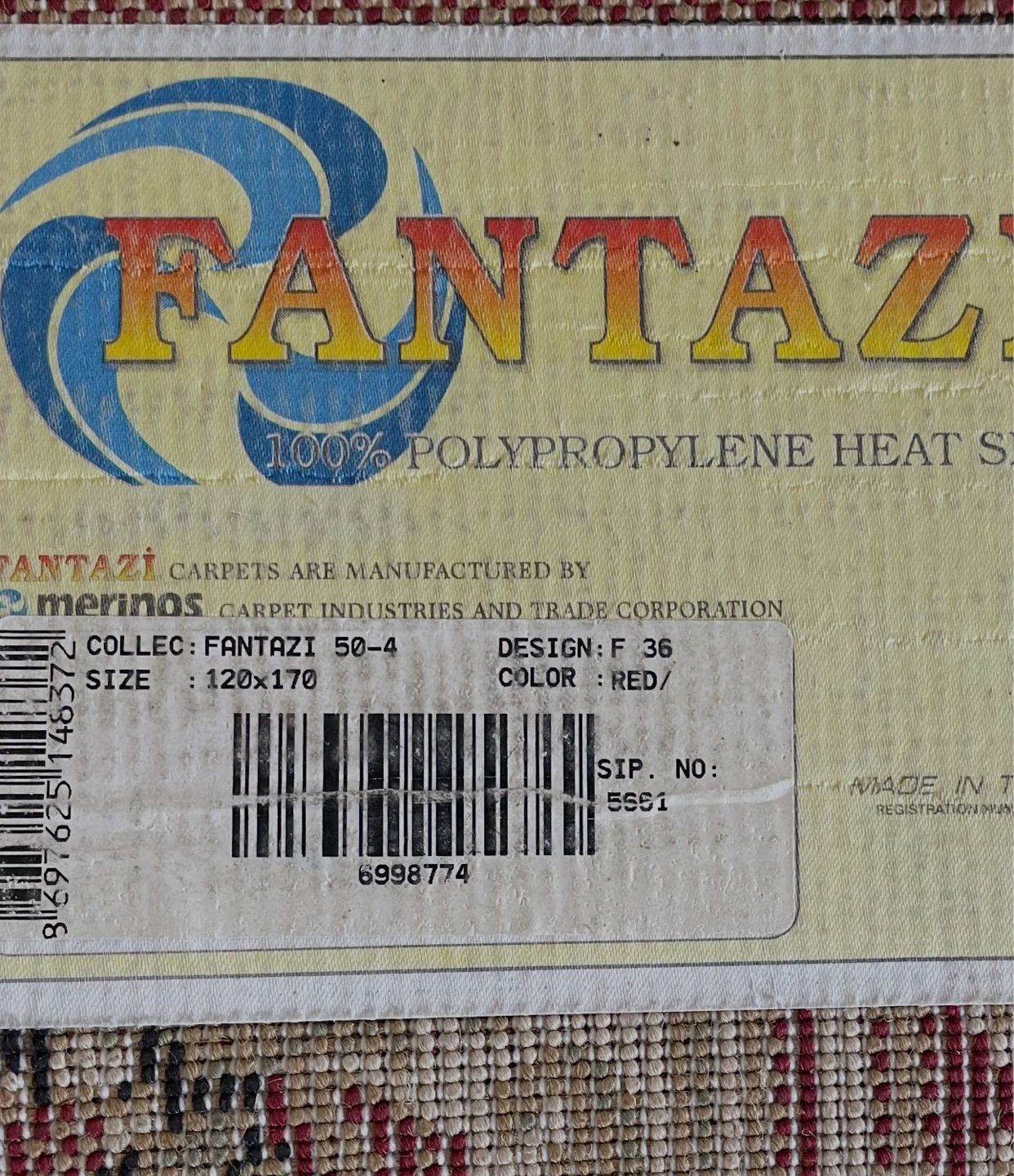 Fantazi Red and Cream Area Rug (120x170cm) - photo 2