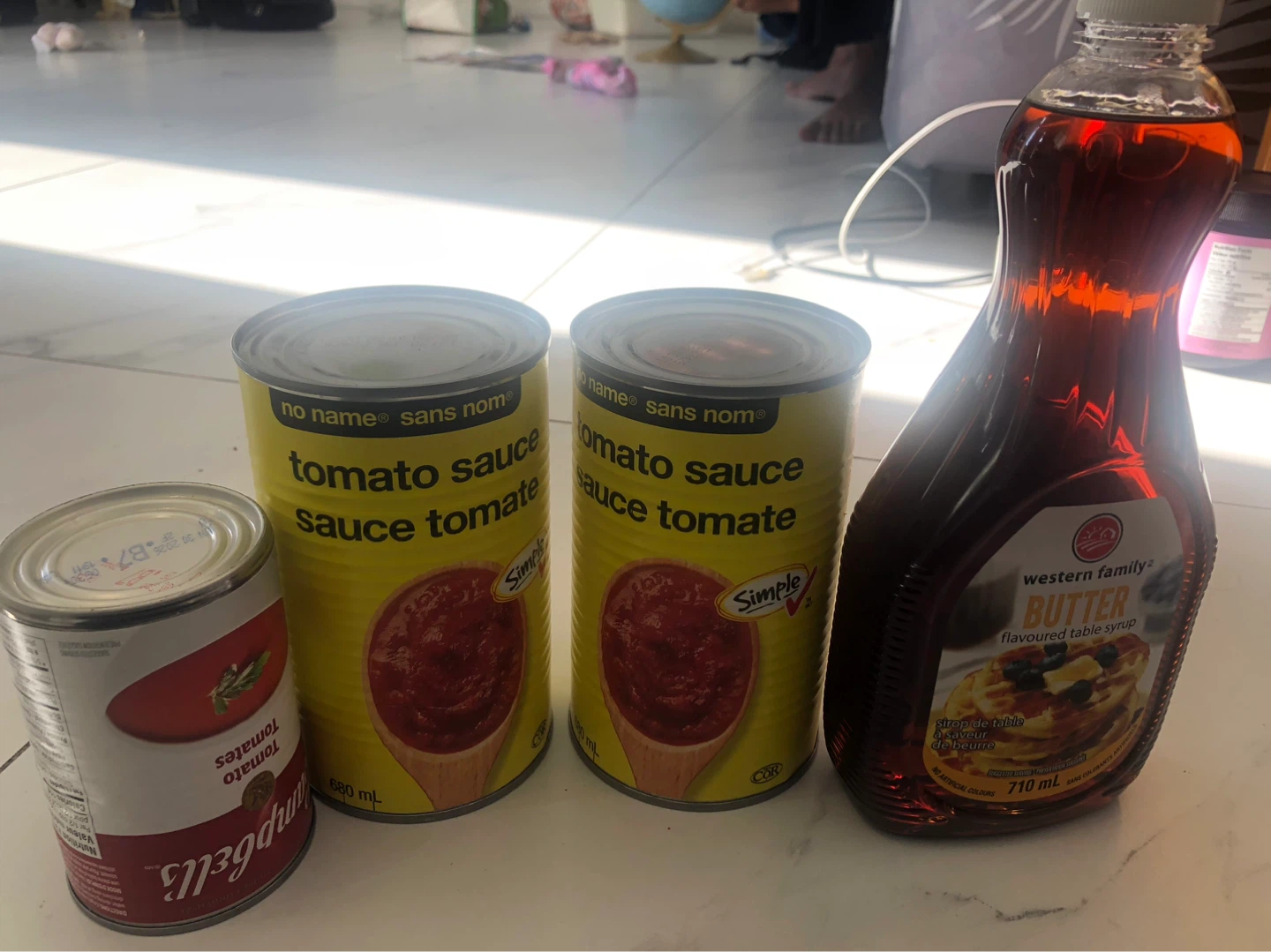 Campbell's Tomato Sauce, No Name Tomato Sauce &  Syrup