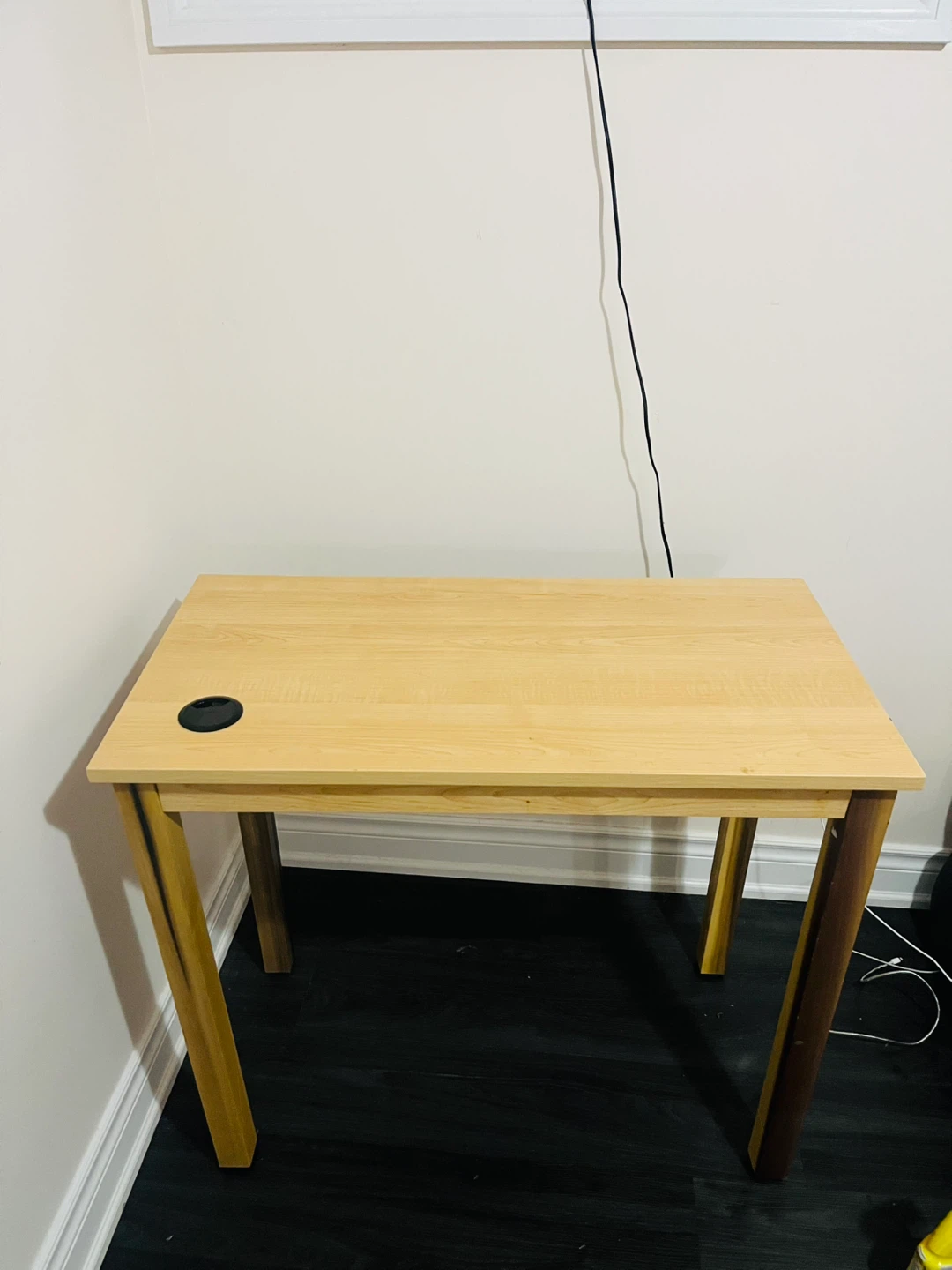 Light Wood Desk with Cable Grommet - photo 2