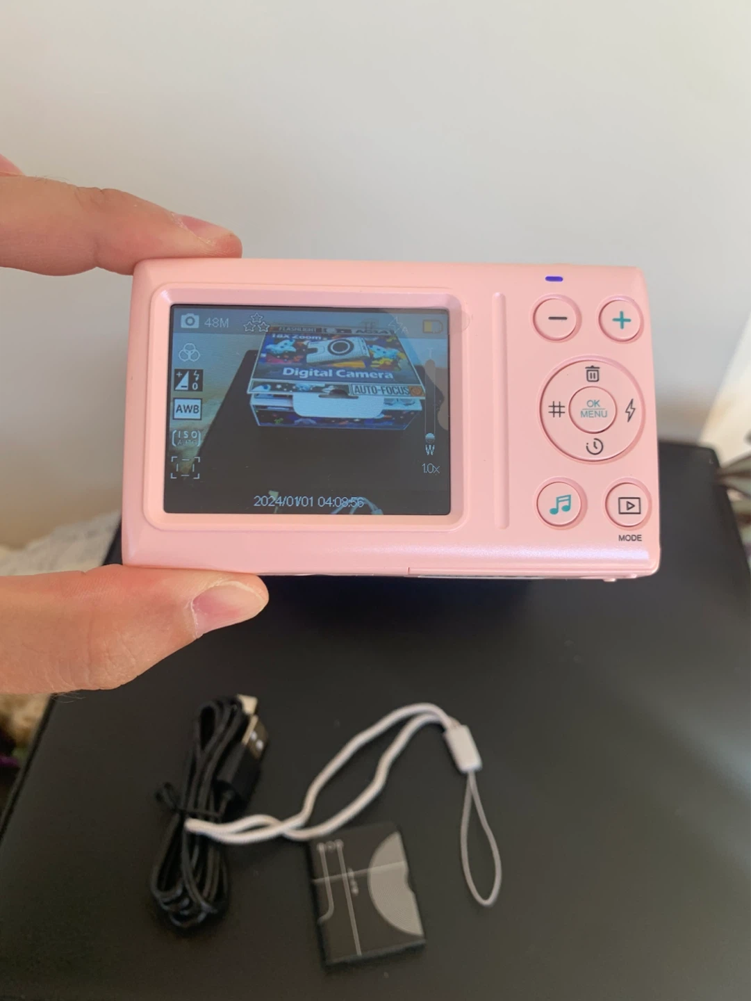Pink 4K Digital Camera with 18x Zoom 64MP - photo 4