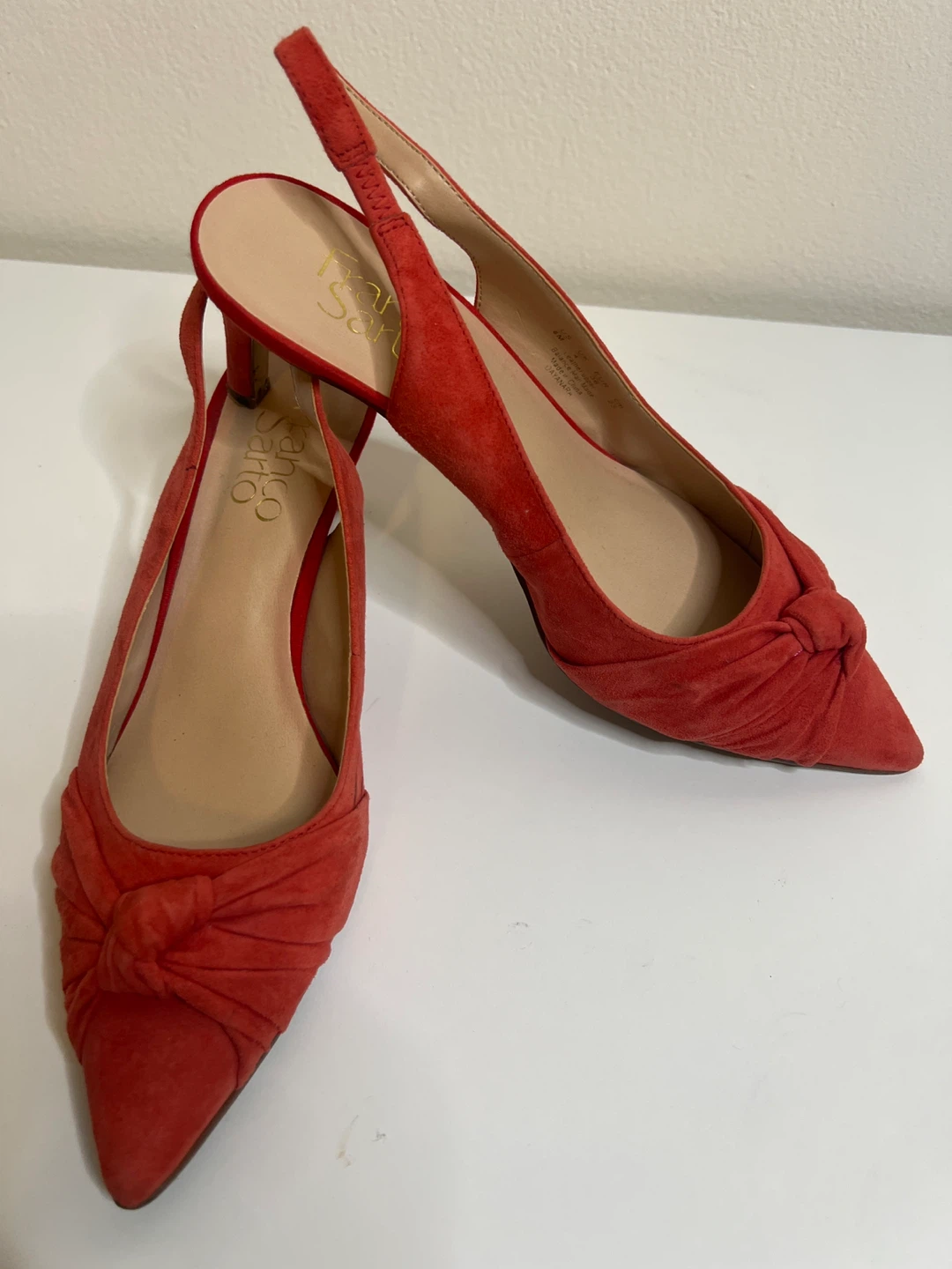 Franco Sarto Red Suede Slingback Heels - photo 2