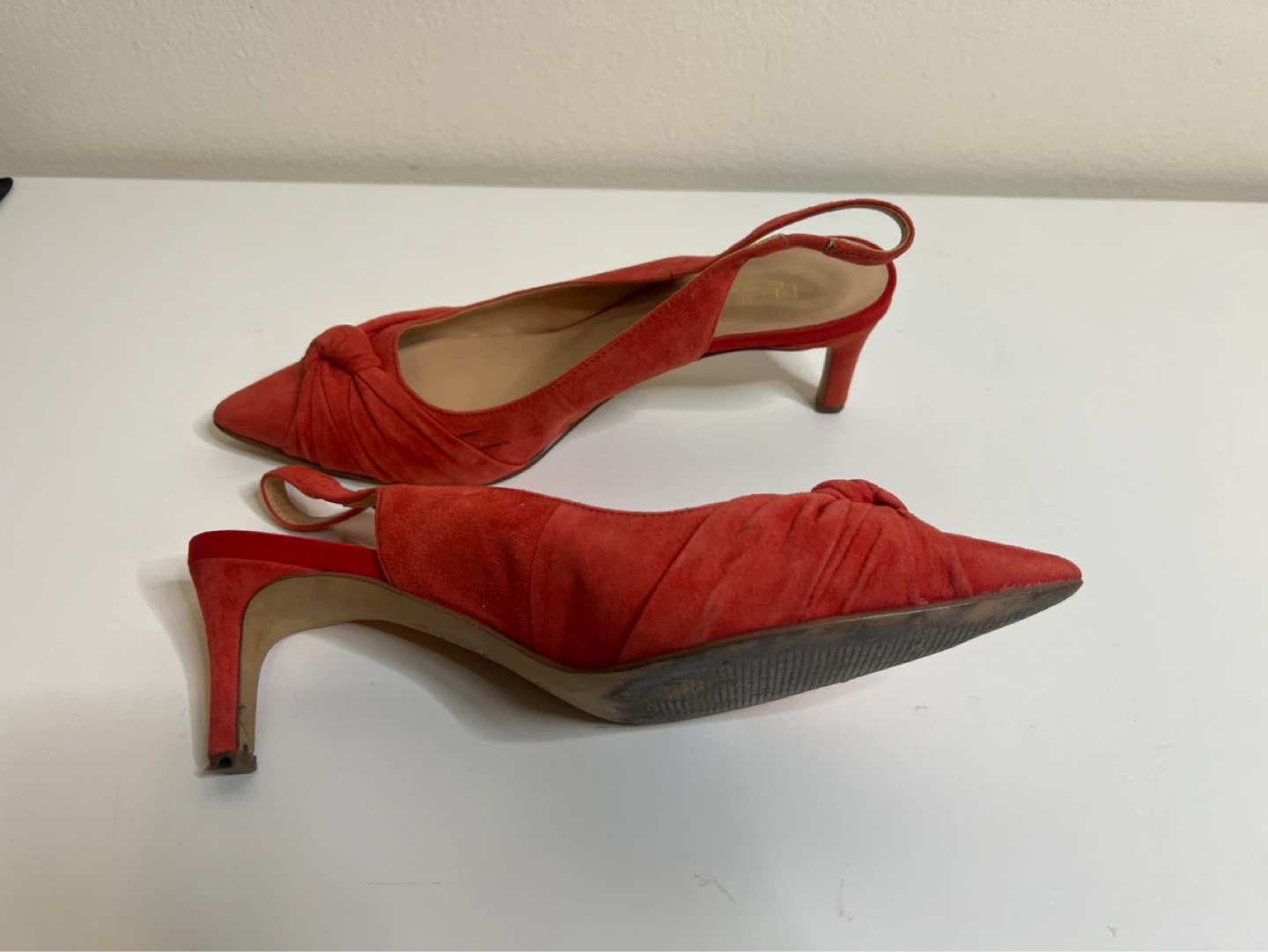 Franco Sarto Red Suede Slingback Heels - photo 3
