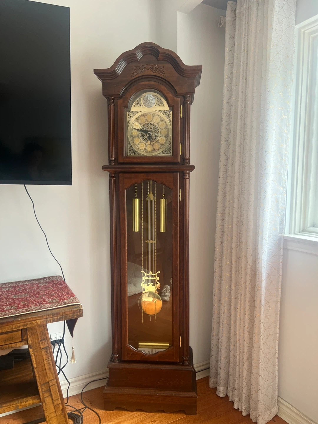 Wooden Clock with Pendulum and Chimes - photo 5