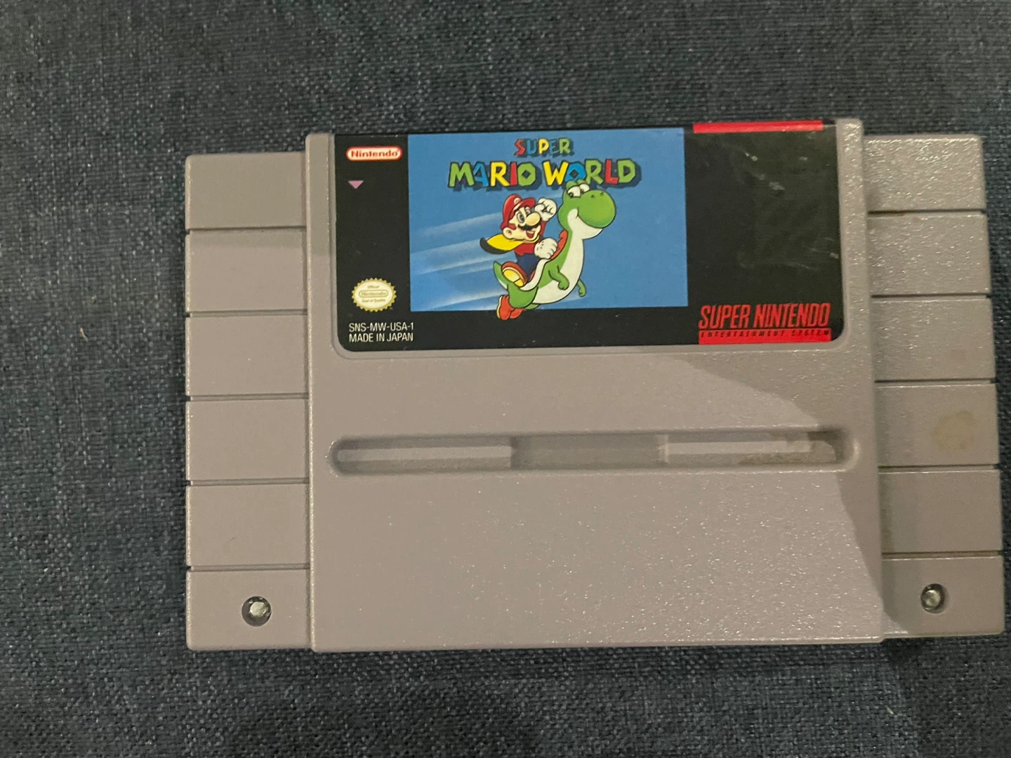 Super Mario World SNES Game Cartridge ⚽️