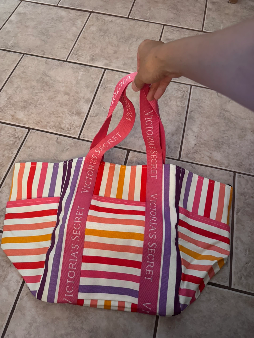 Victoria's Secret Striped Tote Bag