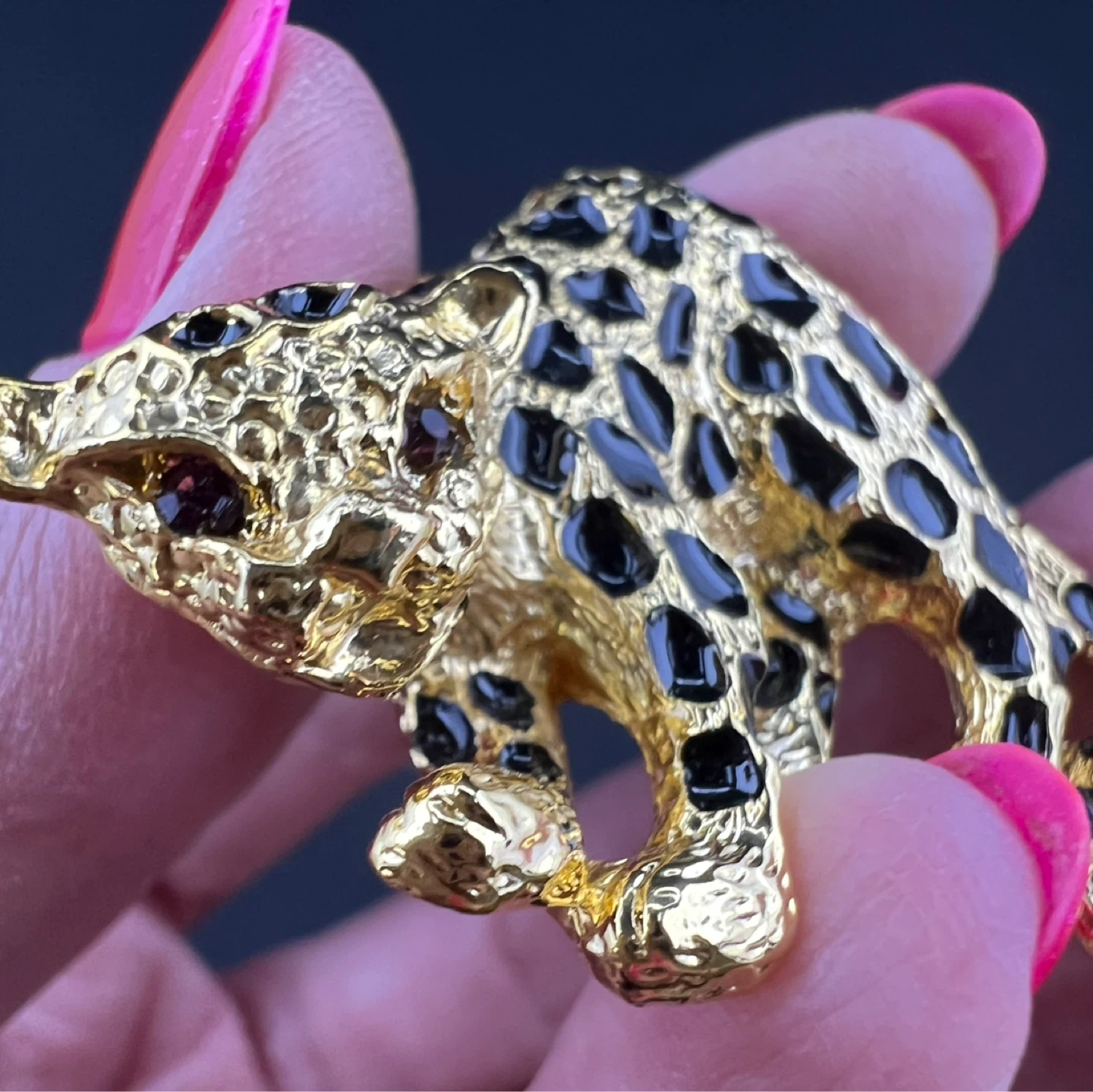 Vintage Signed ‘Park Lane’ Leopard Brooch/Pendant - photo 5