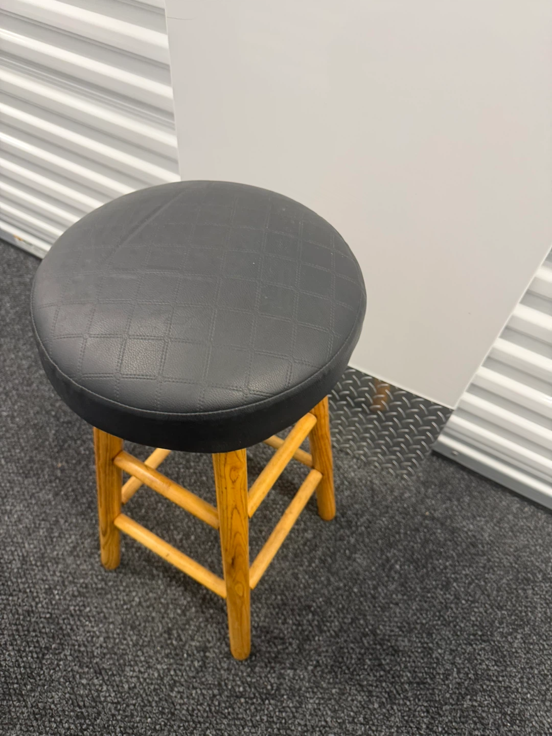 Wooden Bar Stool with Padded Seat - photo 2