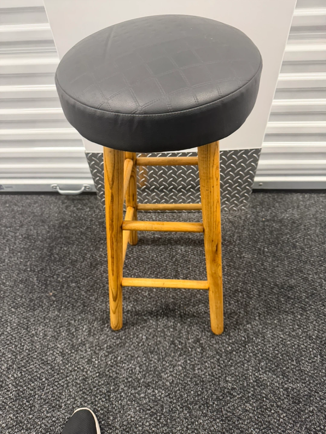 Wooden Bar Stool with Padded Seat