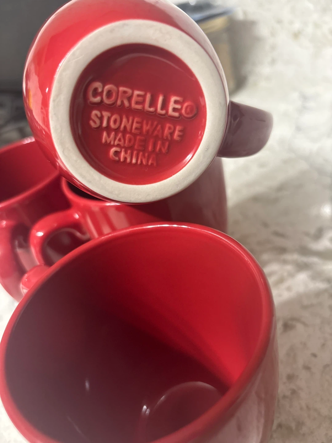 Corelle Red Stoneware Mugs (Set of 4) - photo 2