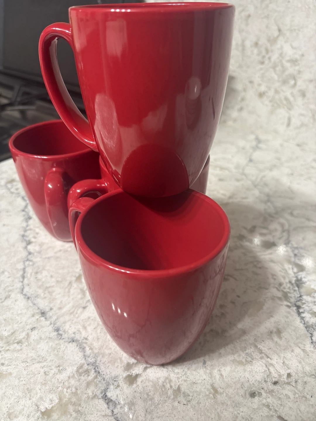 Corelle Red Stoneware Mugs (Set of 4)