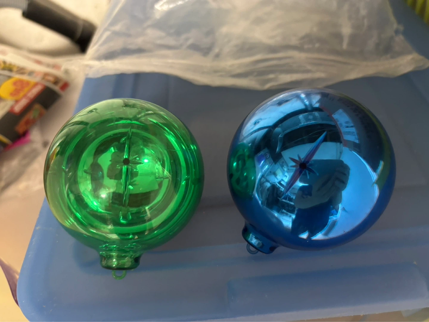 ⚽️Vintage Doubl-Glo plastic Christmas Ornaments - photo 2