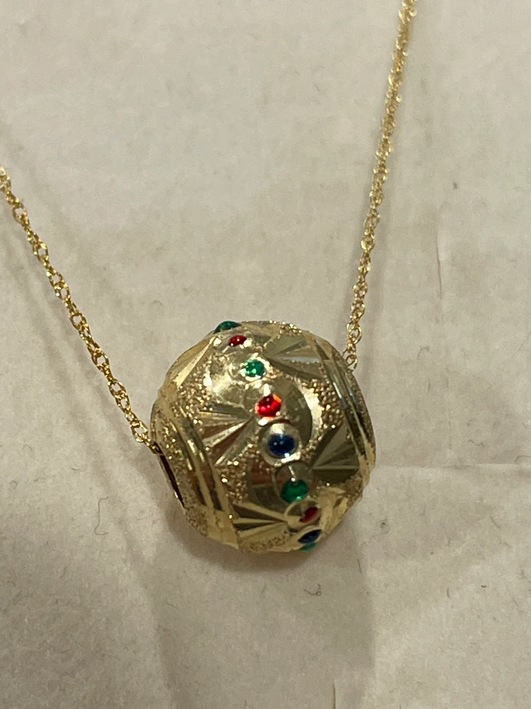 14k Gold Necklace with Decorative Pendant - photo 3