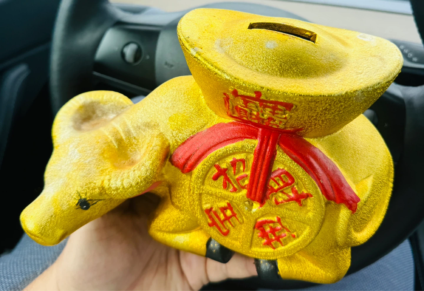 Gold Cow with Coin Decor - photo 2