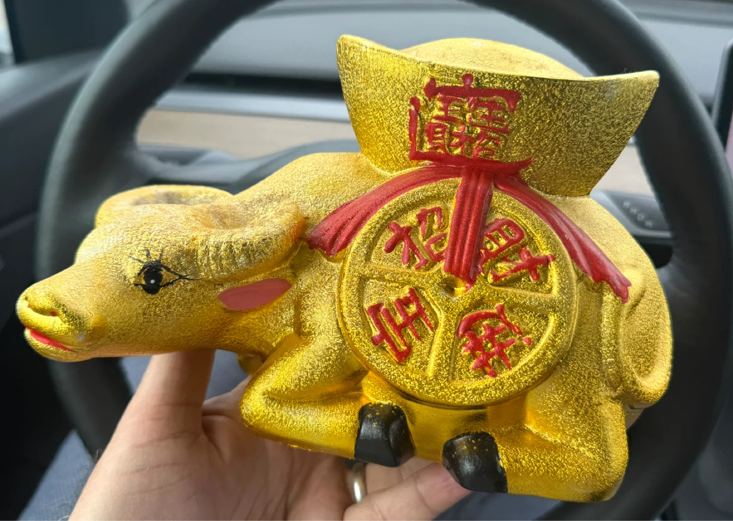 Gold Cow with Coin Decor - photo 3