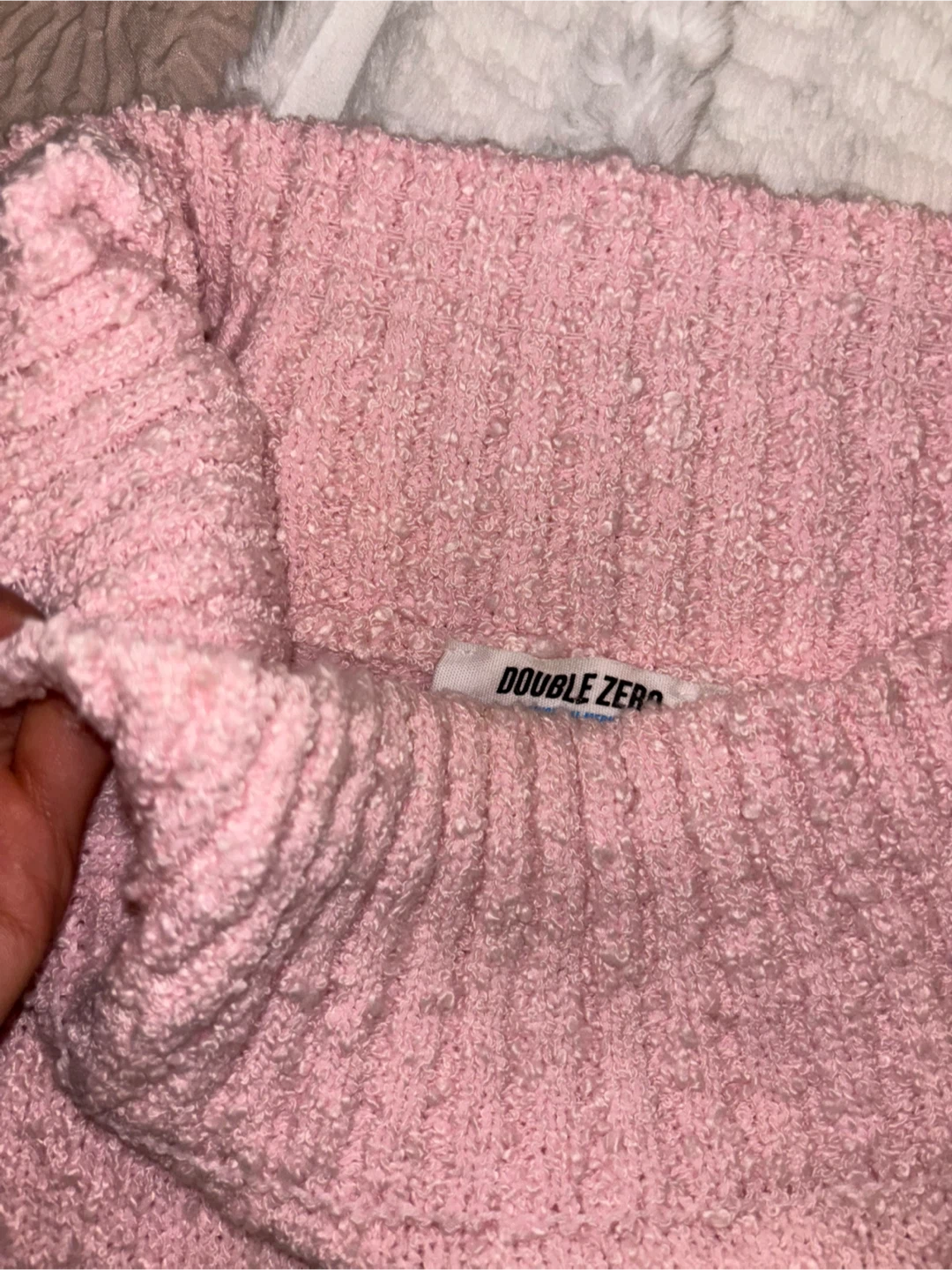 Pink Fuzzy Off-Shoulder Sweater - photo 2