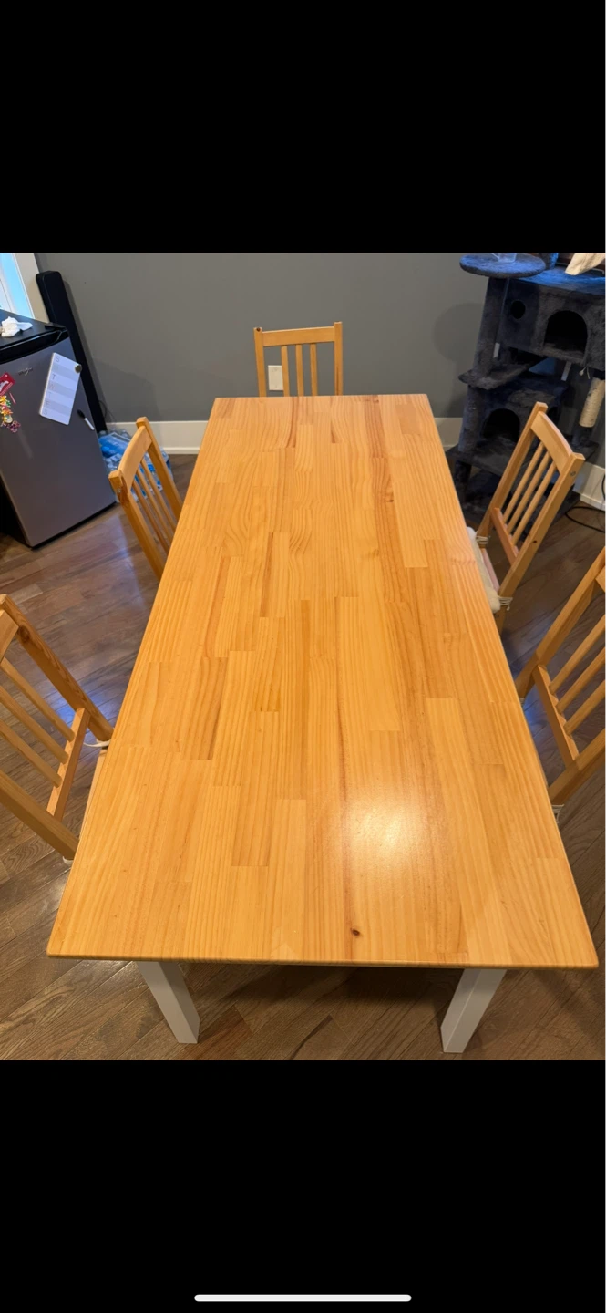 Wooden Dining Table and Chairs Set