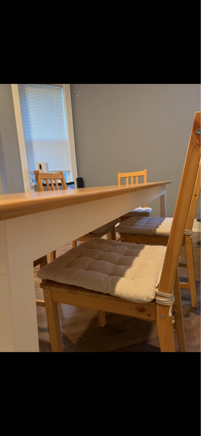 Wooden Dining Table and Chairs Set - photo 5