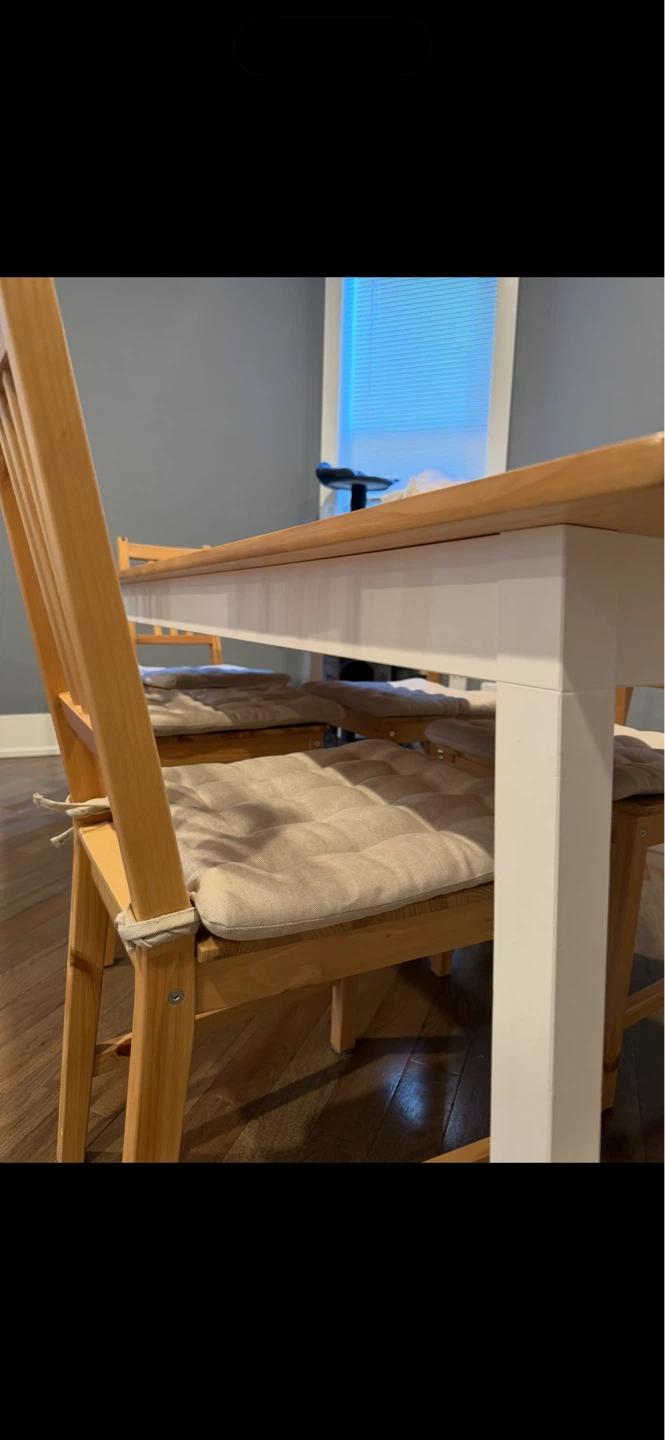Wooden Dining Table and Chairs Set - photo 2