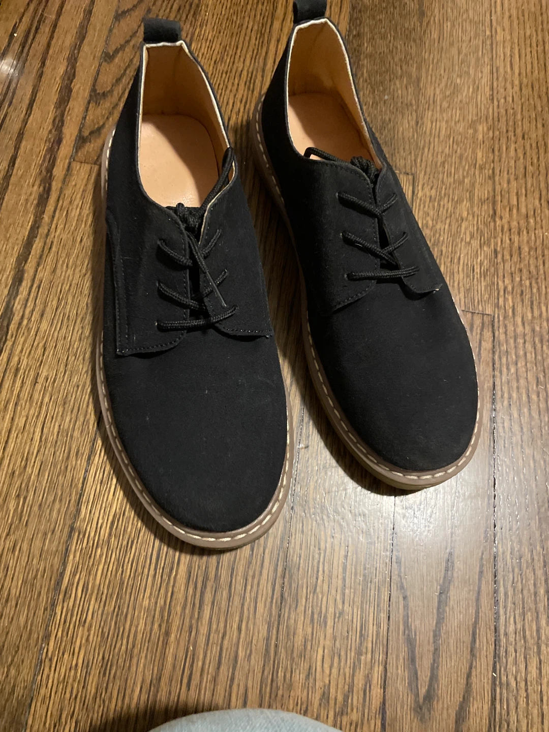 Black Suede Oxford Shoes - photo 2