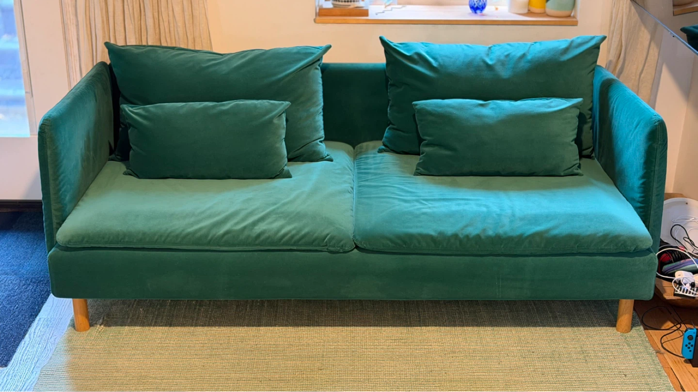 IKEA Söderhamn sofa w/ custom Bemz sofa cover and custom legs - photo 2