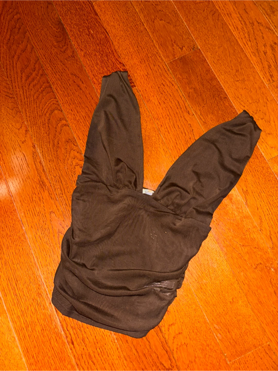 Garage Brown Mesh Top