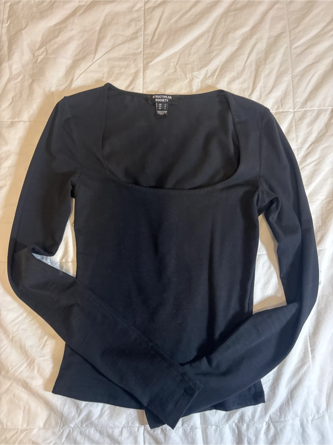 Streetwear Society Black Long Sleeve Top