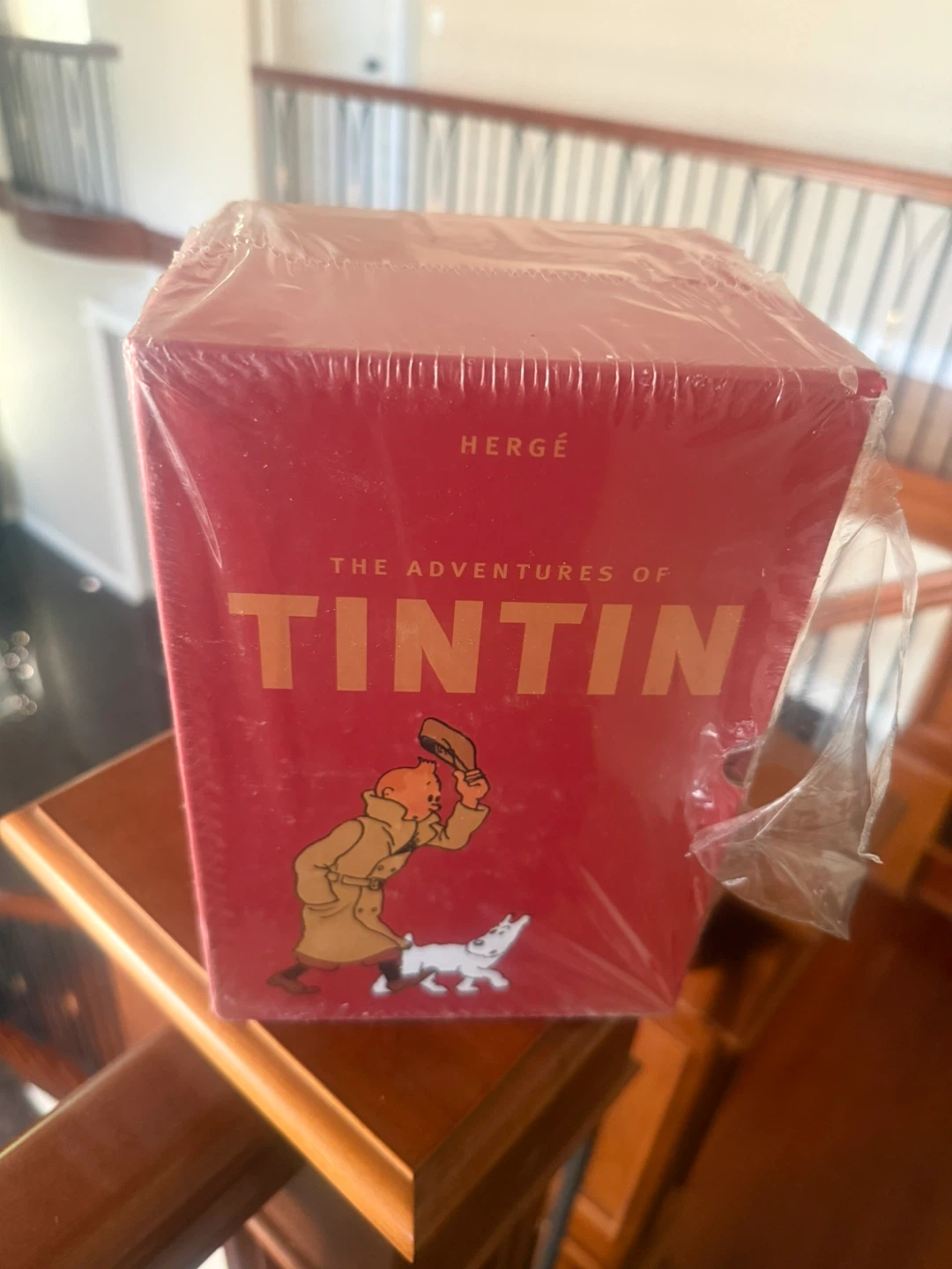 The Adventures of Tintin Collection Box Set 1-8 ripped plastic