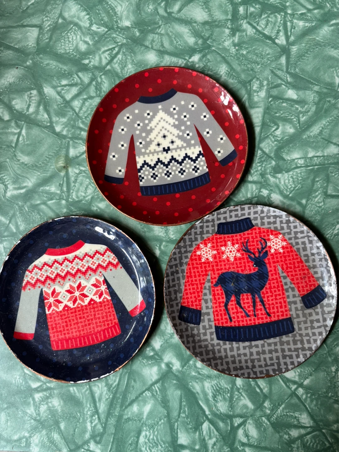 ⚽️Set of 3 Christmas Sweater Plates