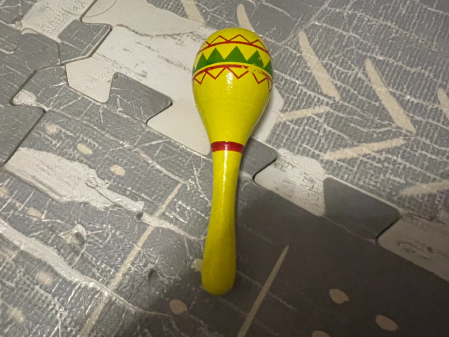 ⚽️Yellow Wooden Maraca Toy