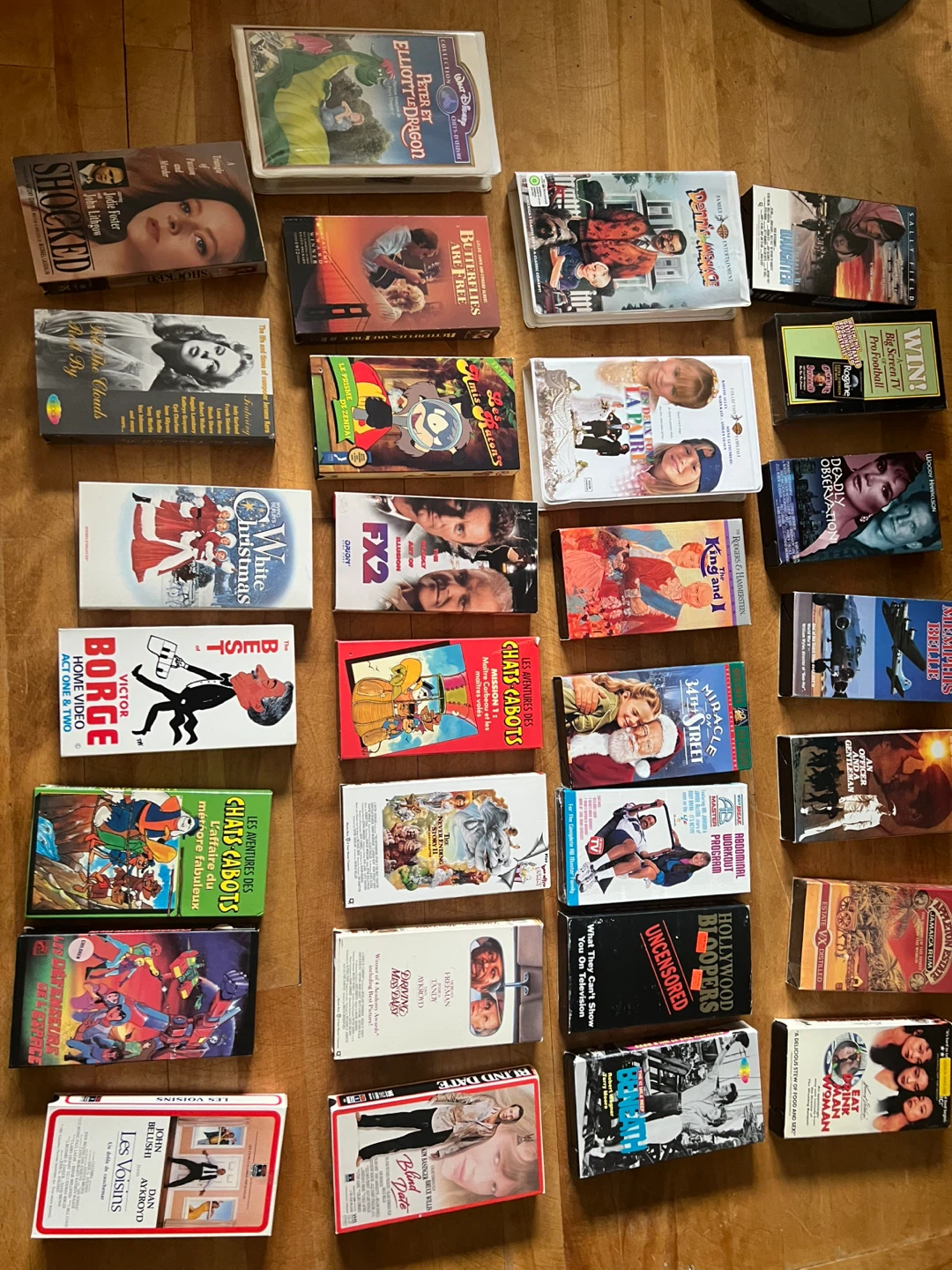 Collection de VHS de films variés
