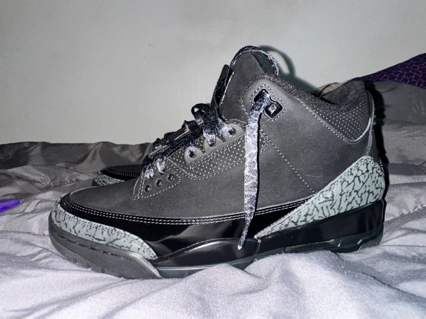 Jordan 3 Black Cat Sneakers - photo 2