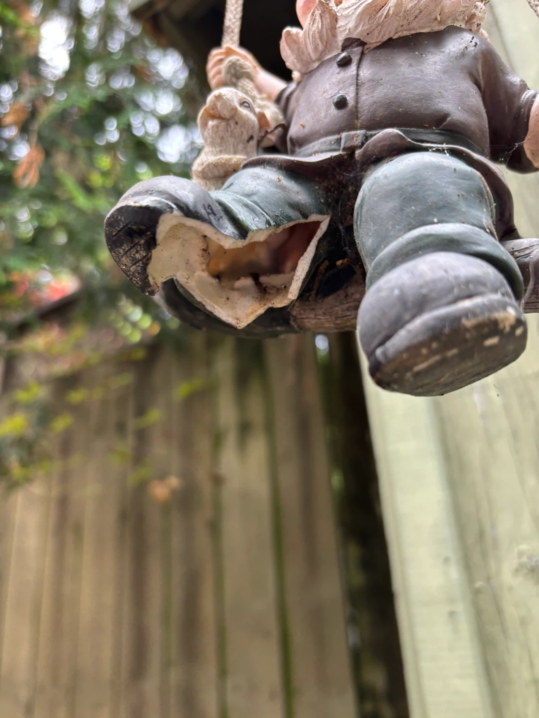 ⚽️Garden Gnome on a Swing Decoration - photo 3