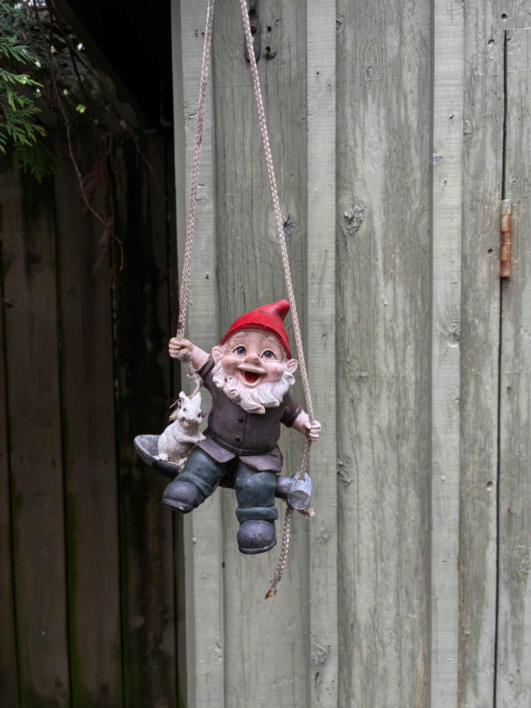 ⚽️Garden Gnome on a Swing Decoration