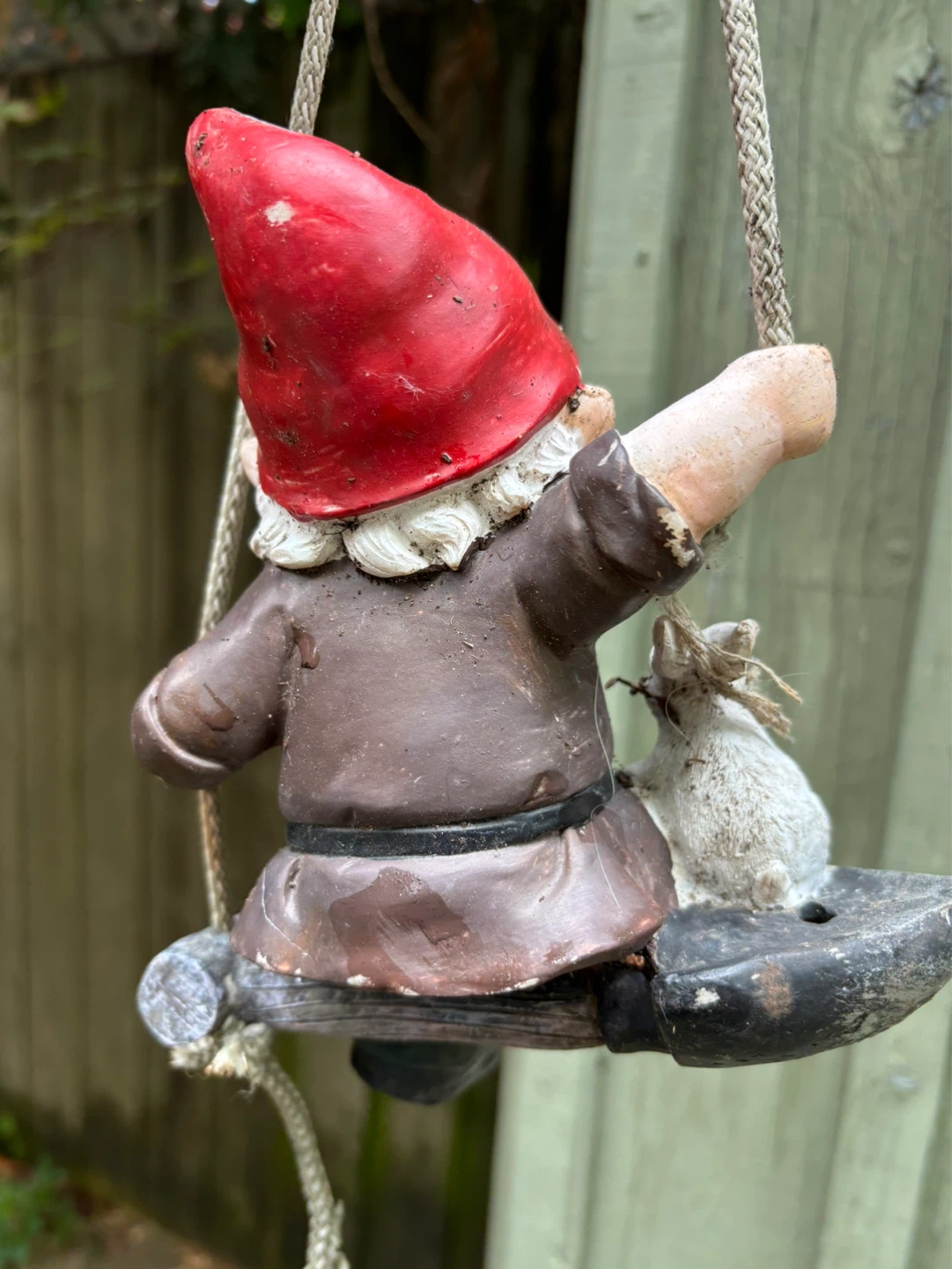 ⚽️Garden Gnome on a Swing Decoration - photo 2
