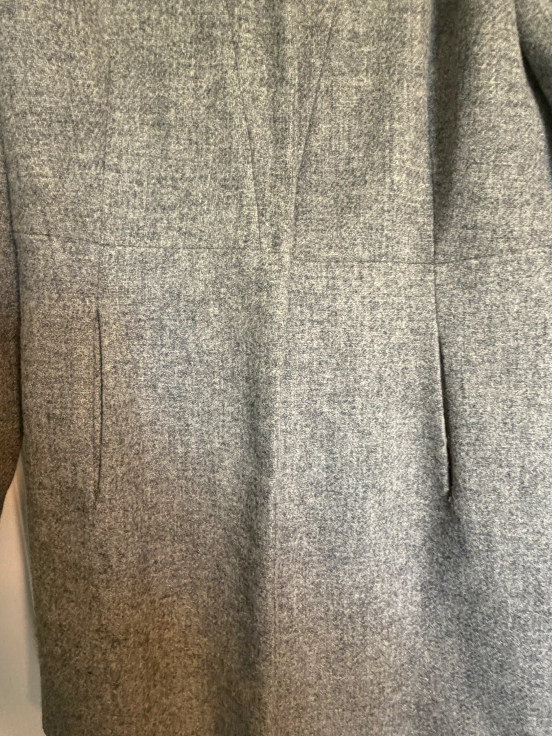 Zara Collarless Grey Wool Blend Coat - photo 3