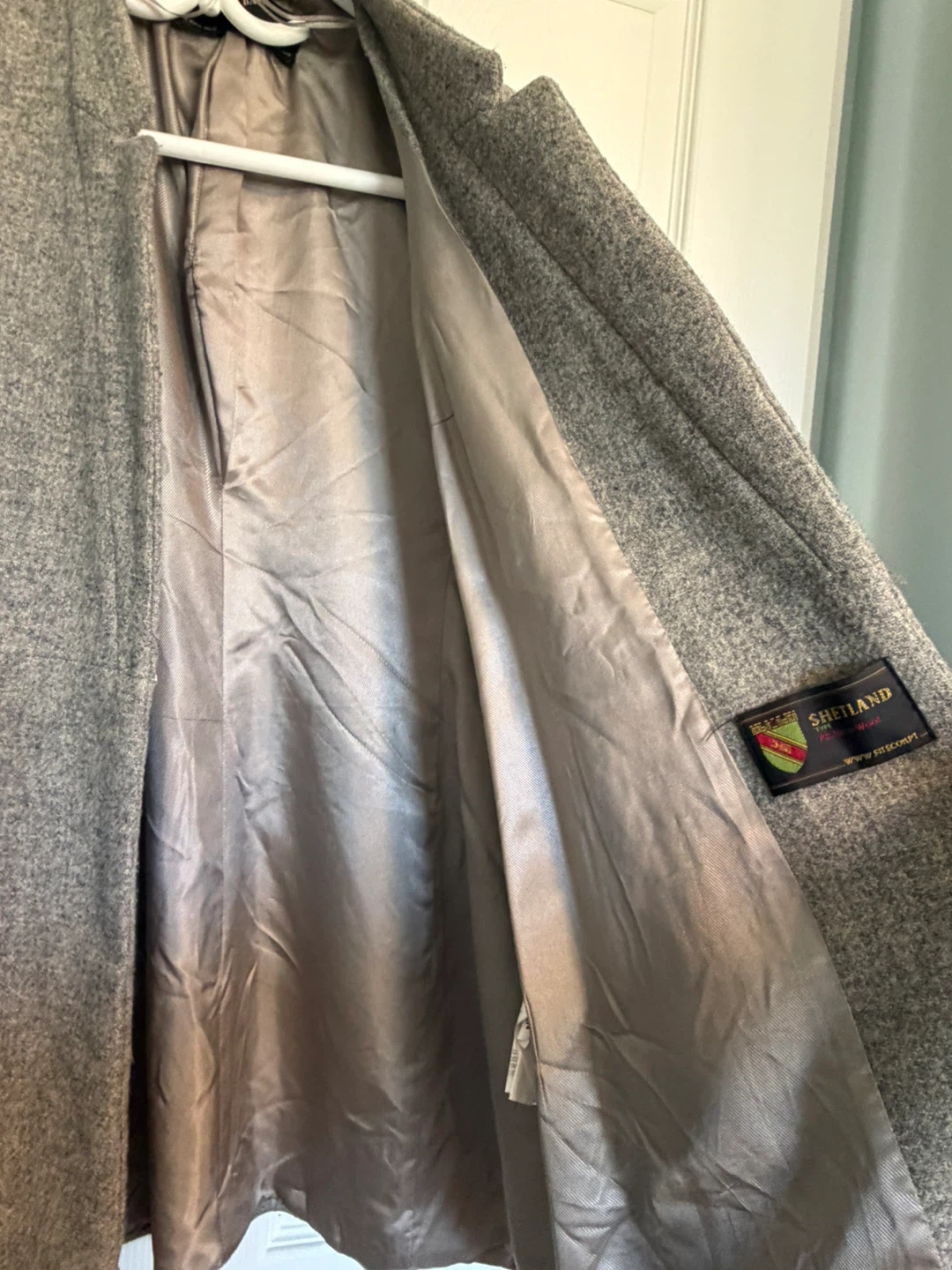 Zara Collarless Grey Wool Blend Coat - photo 5