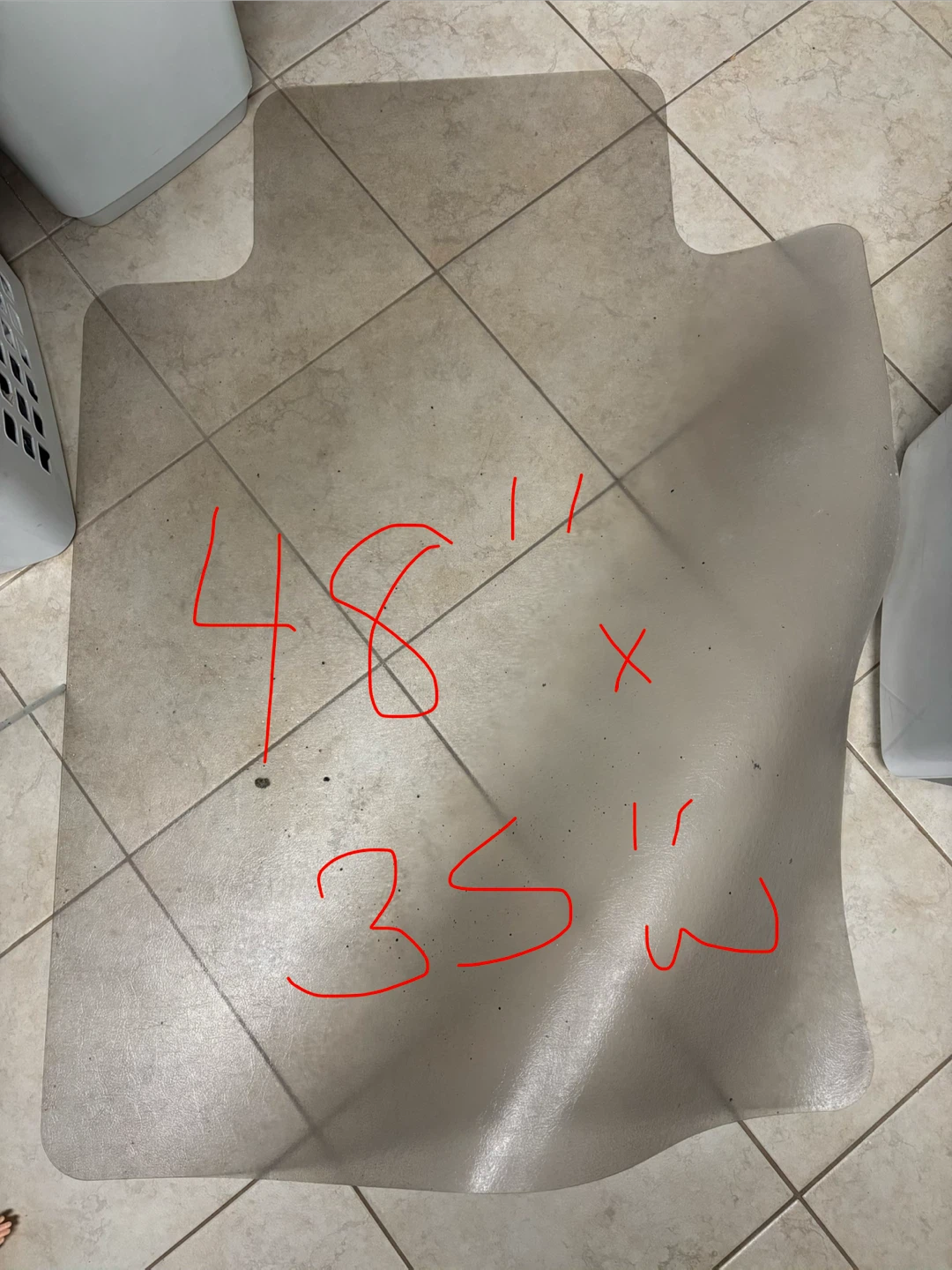 ⚽️Clear Floor Mat 48" x 35"