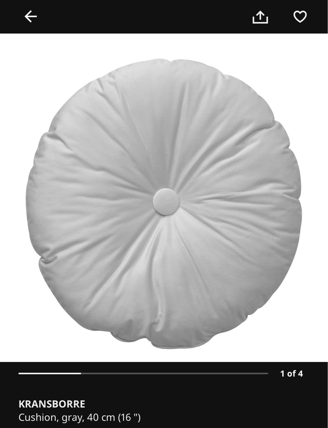 IKEA KRANSBORRE Round Cushions (Set of 4) - photo 2