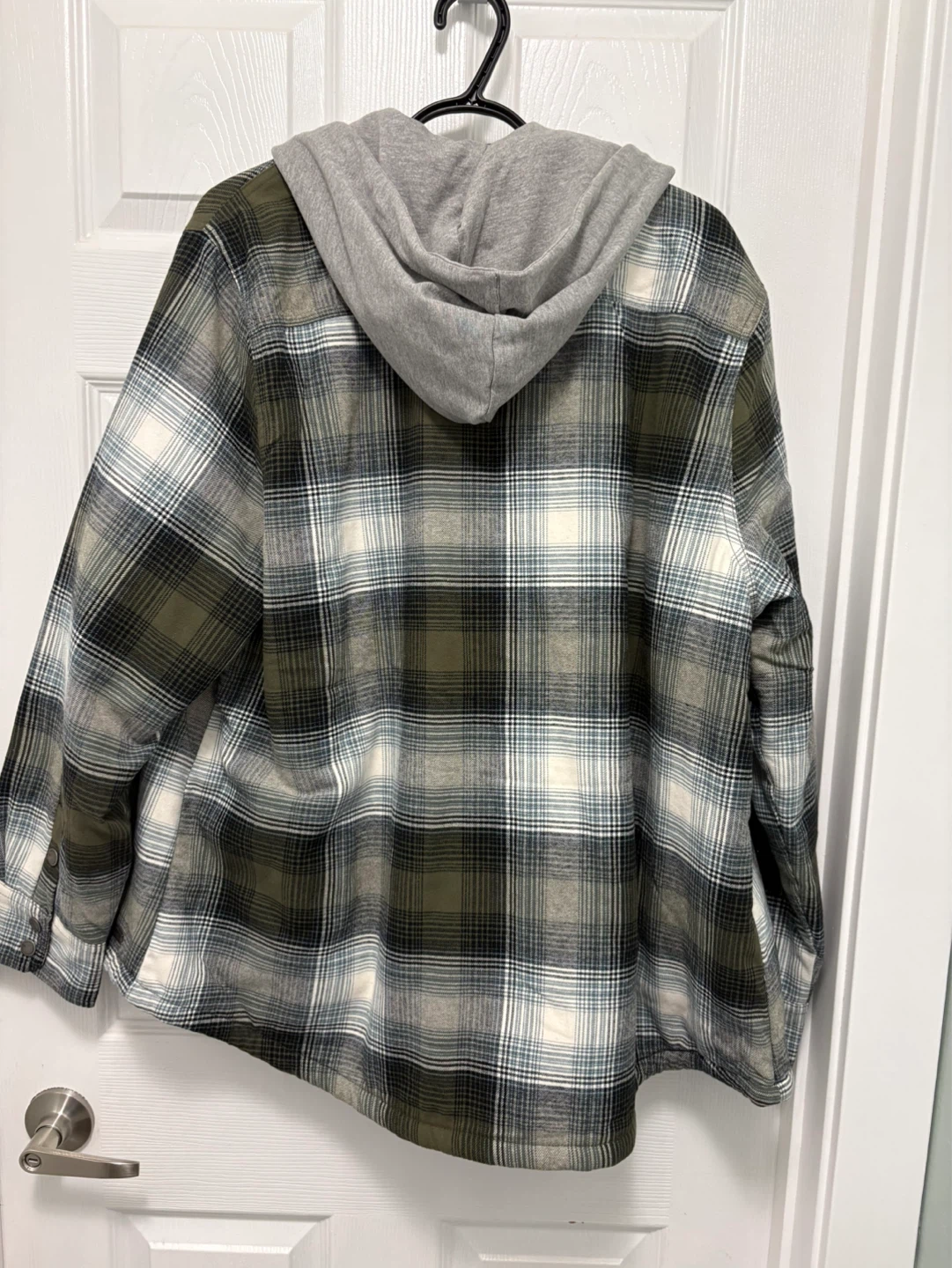 Natural Reflections Sherpa Lined Plaid Hoodie Jacket - photo 4